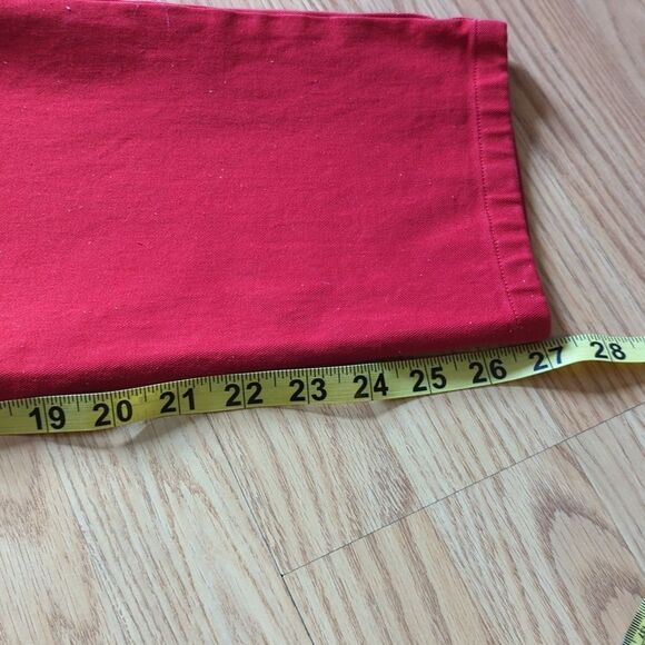 Ralph Lauren Vtg High Waisted Skinny Tapered Red Mom Jeans Size 6 Petite 24X27 - Picture 6 of 7